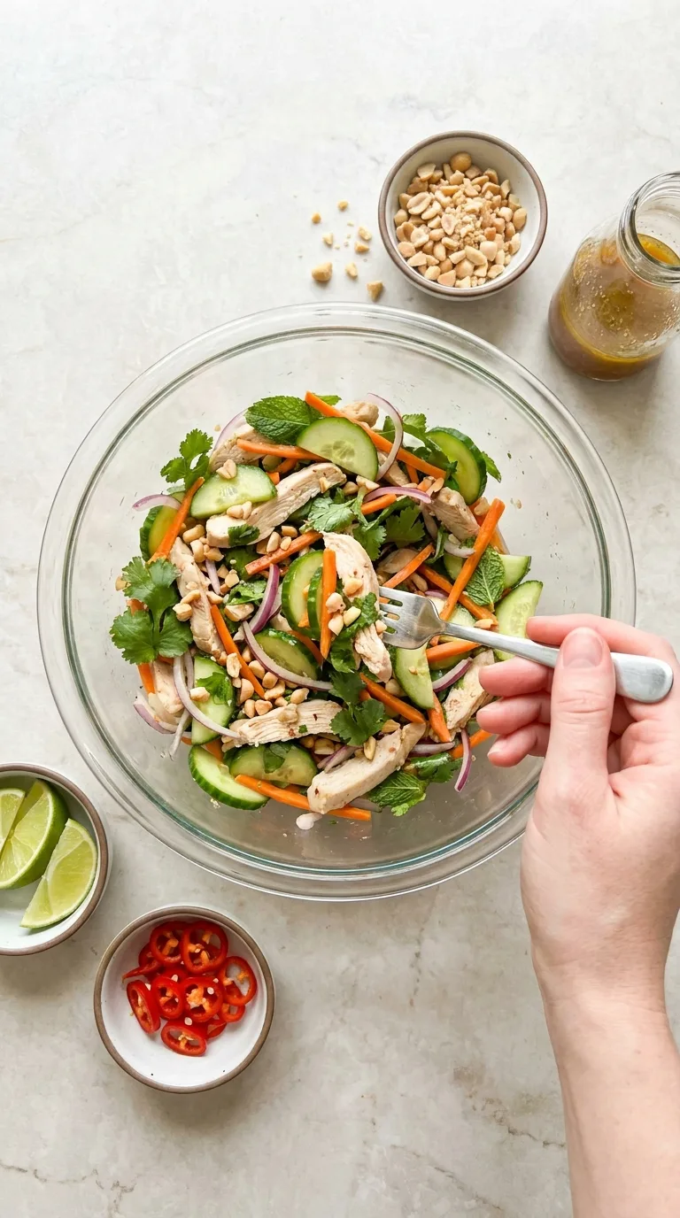 Thai Cucumber Salad with Chicken step 14