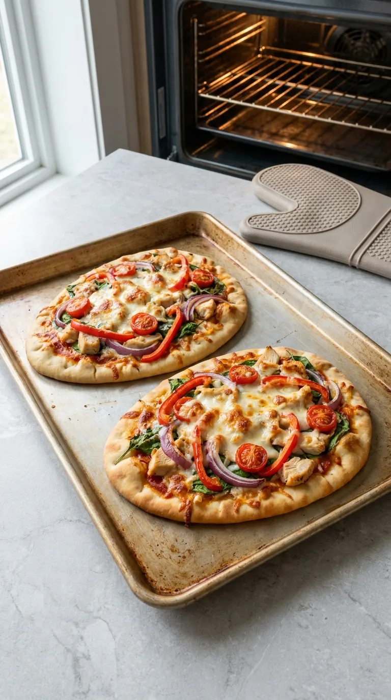 Tzatziki Chicken Veggie Naan Pizza step 10