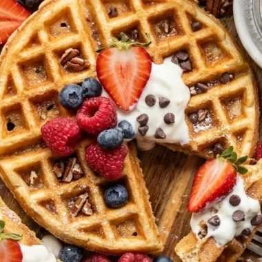 Valentine’s Day Waffle Board finished recipe