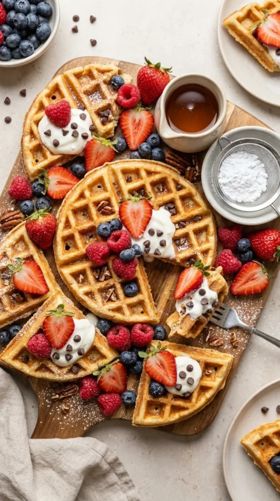 Valentine’s Day Waffle Board full finished recipe