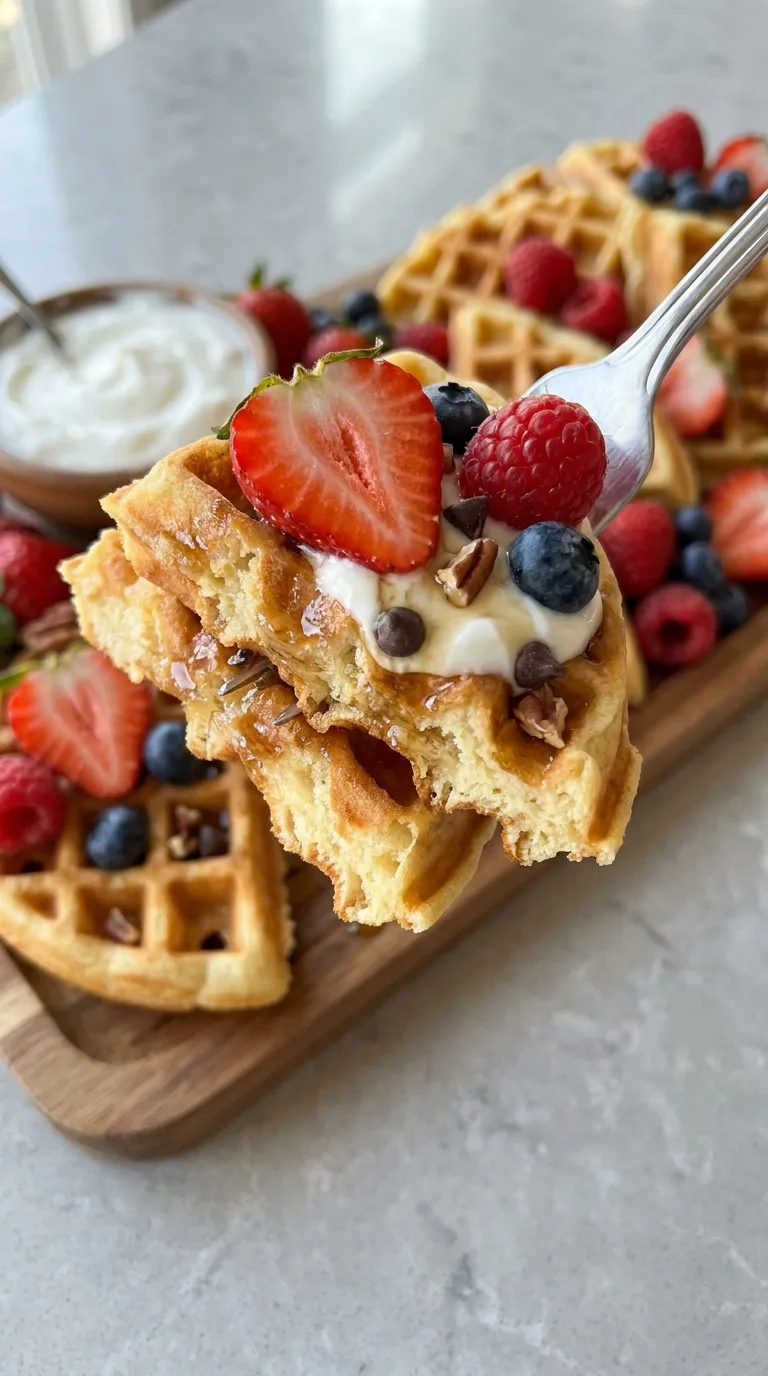 Valentine’s Day Waffle Board final dish