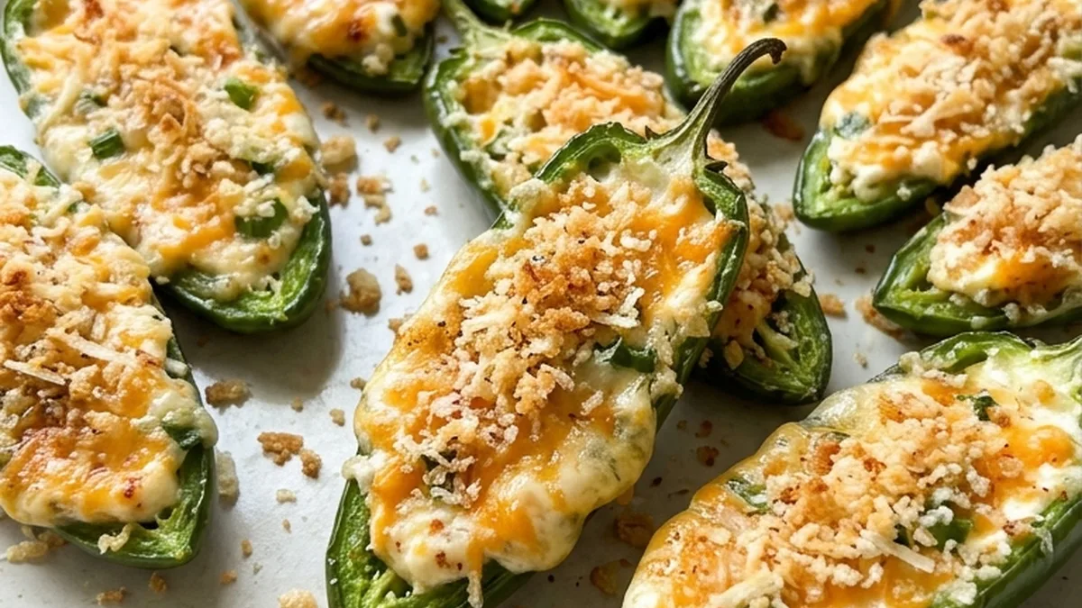 Air Fryer Jalapeño Poppers with Cream Cheese finished recipe
