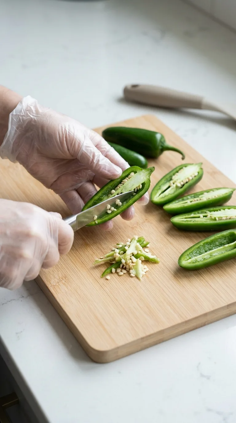 Air Fryer Jalapeño Poppers with Cream Cheese step 1