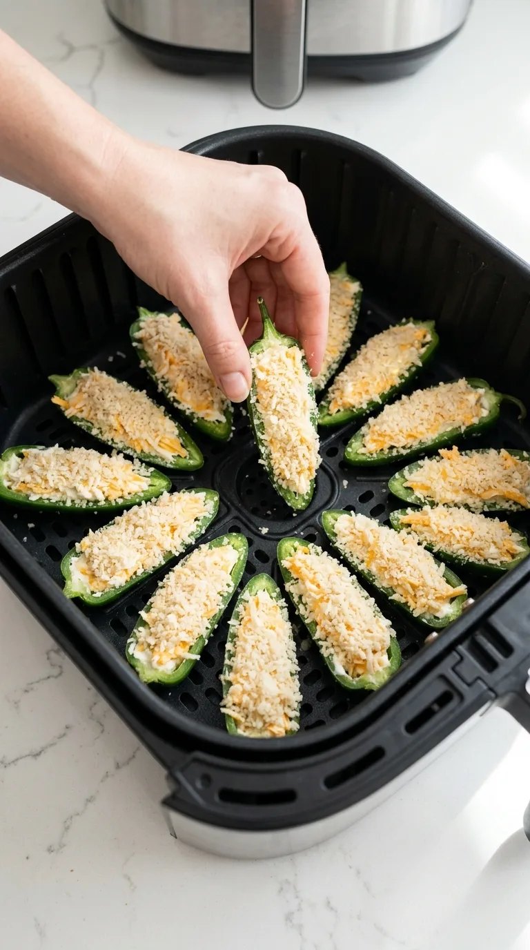 Air Fryer Jalapeño Poppers with Cream Cheese step 7
