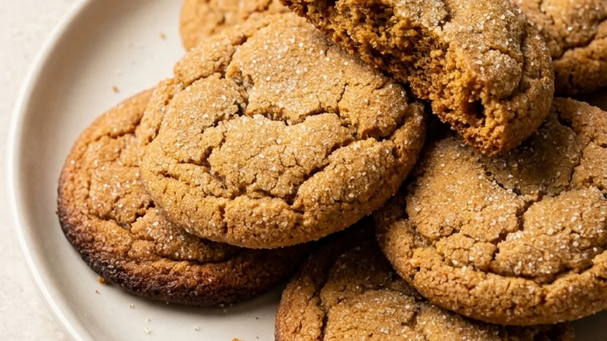 Apple Cider Gingersnap Cookies