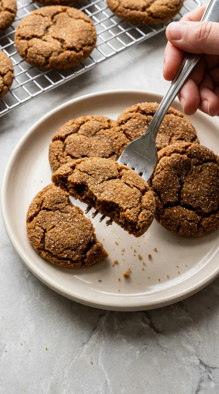 Apple Cider Gingersnap Cookies - Delicious Texture