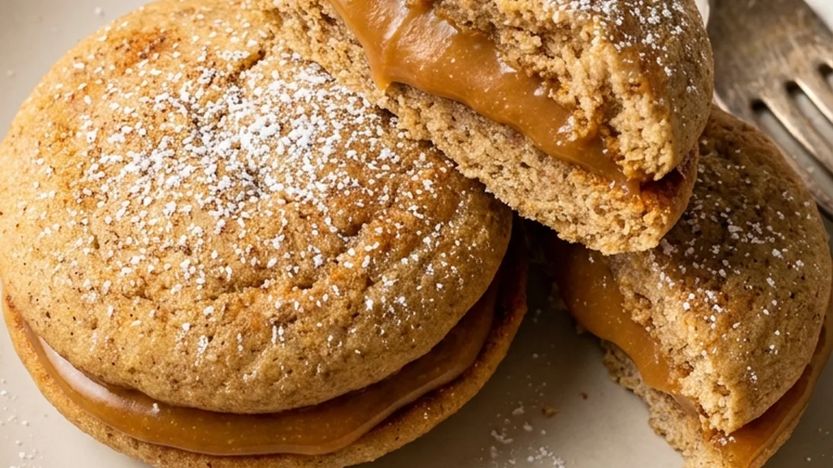 Apple Cider Whoopie Pie Cookies with Caramel