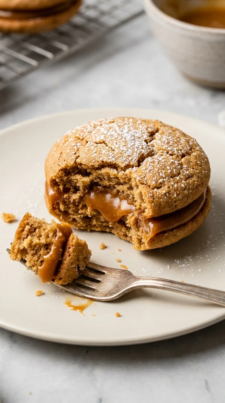 Apple Cider Whoopie Pie Cookies with Caramel - Delicious Texture