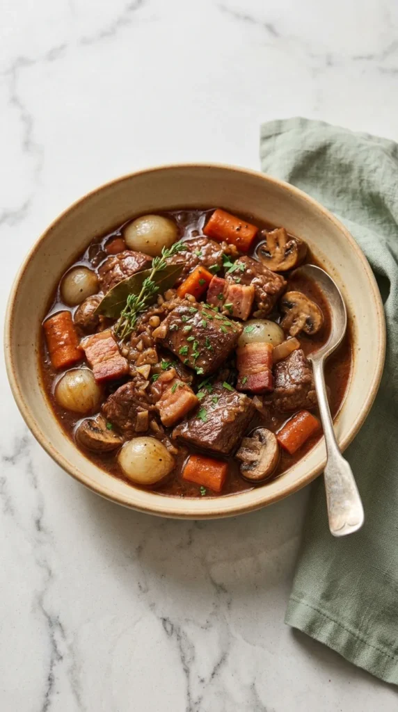 Beef Bourguignon full finished recipe
