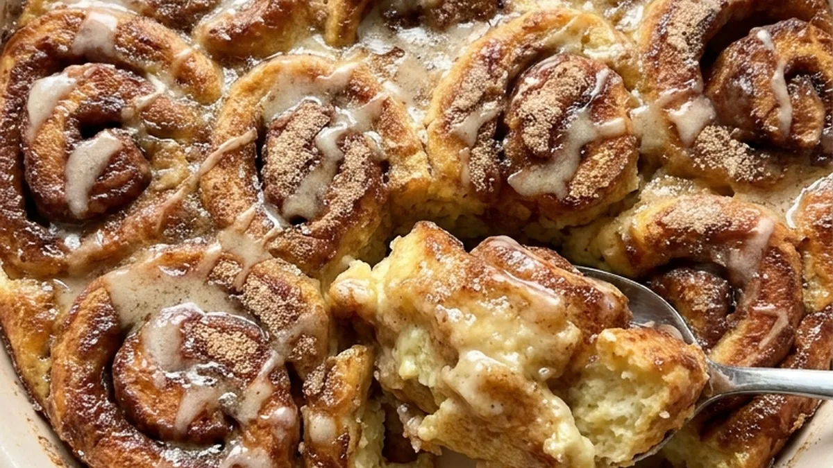 Breakfast Cinnamon Roll Casserole