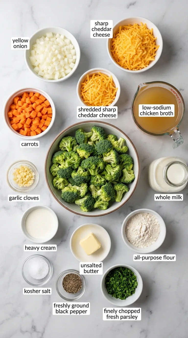 Broccoli Cheddar Soup - Preparation Phase