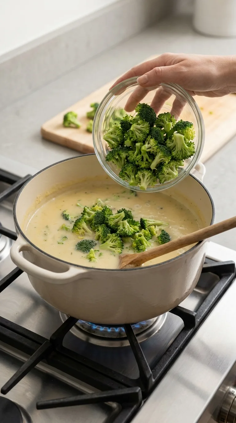 Broccoli Cheddar Soup - Ingredients Layout