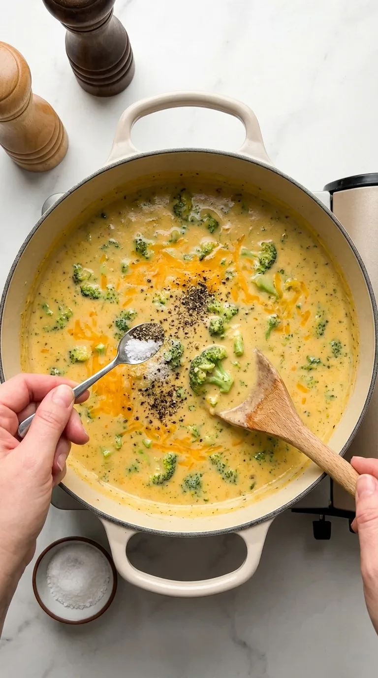 Broccoli Cheddar Soup - Process Step