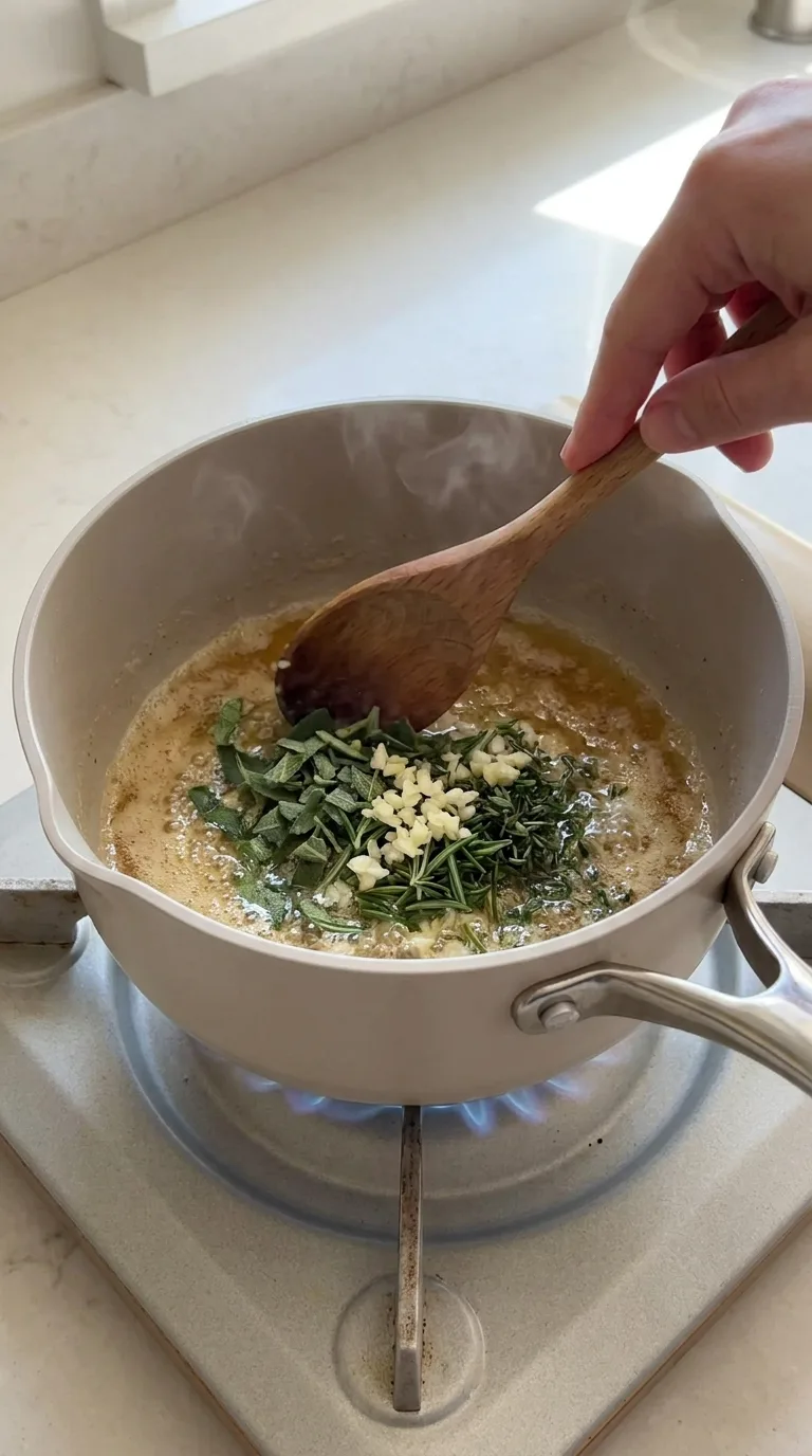 Brown Butter Herb Roasted Turkey with Cranberry Mustarda - Ingredients Layout