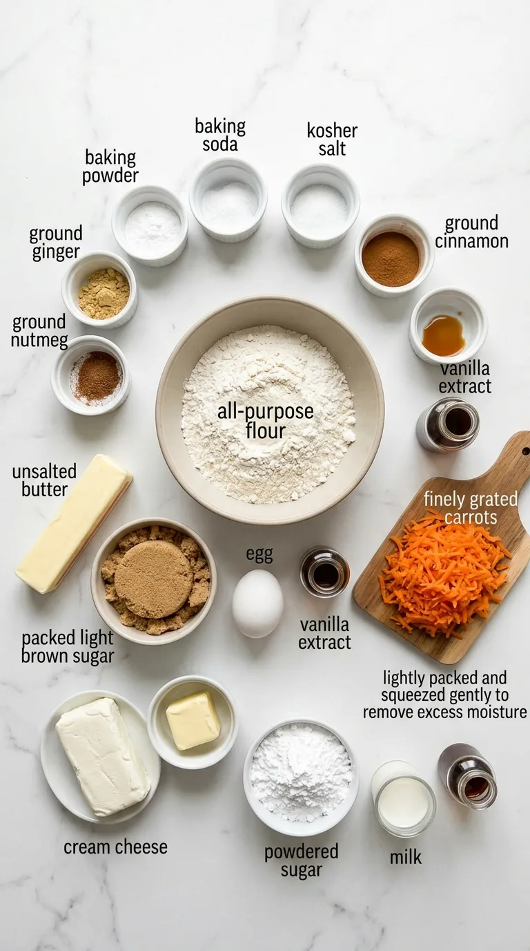 Carrot Cake Cookies ingredients