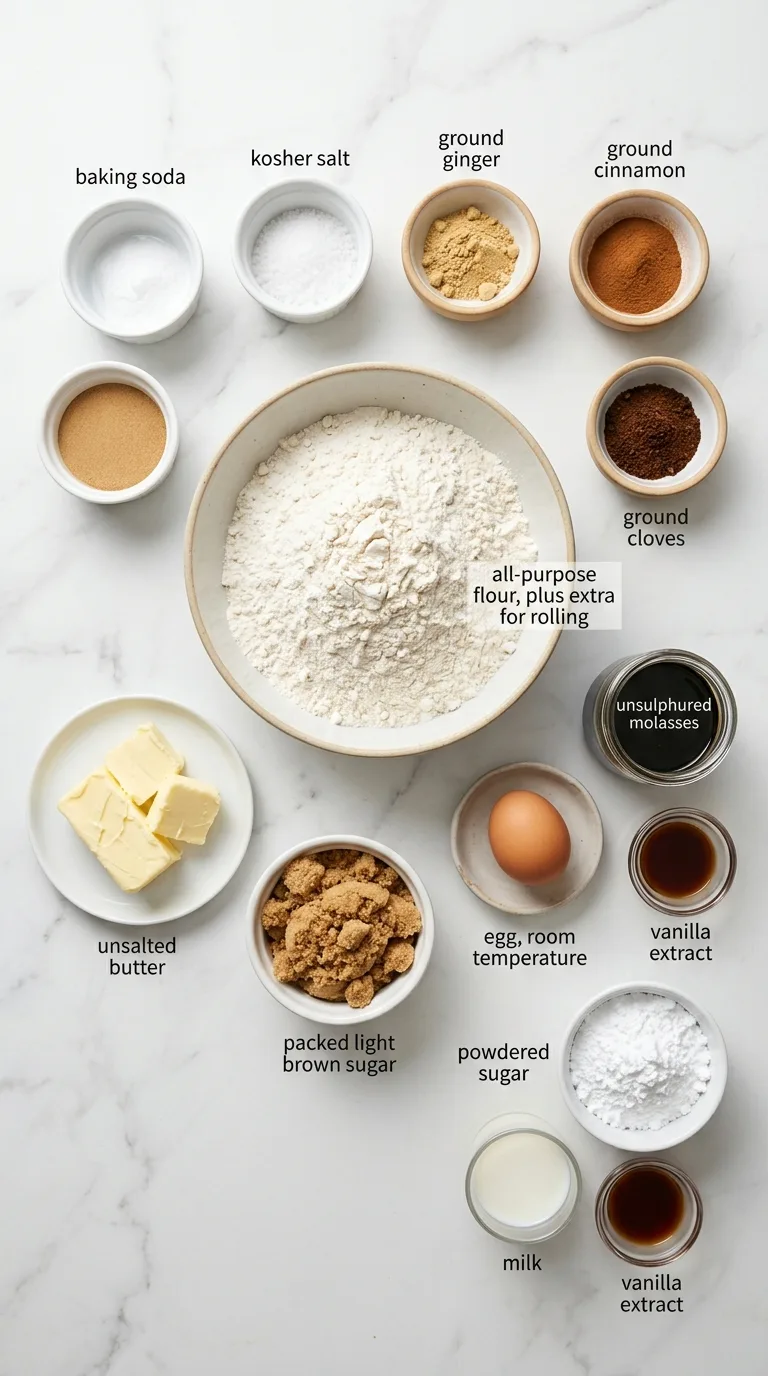 Chewy Gingerbread Men Cookies ingredients