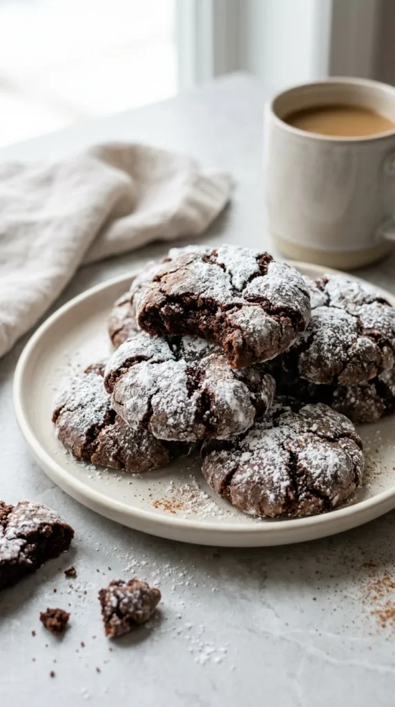 Cinnamon Coffee Crinkles full finished recipe