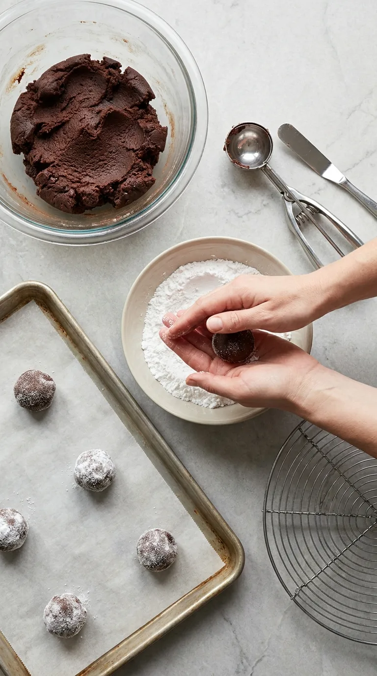 Cinnamon Coffee Crinkles - Final Result
