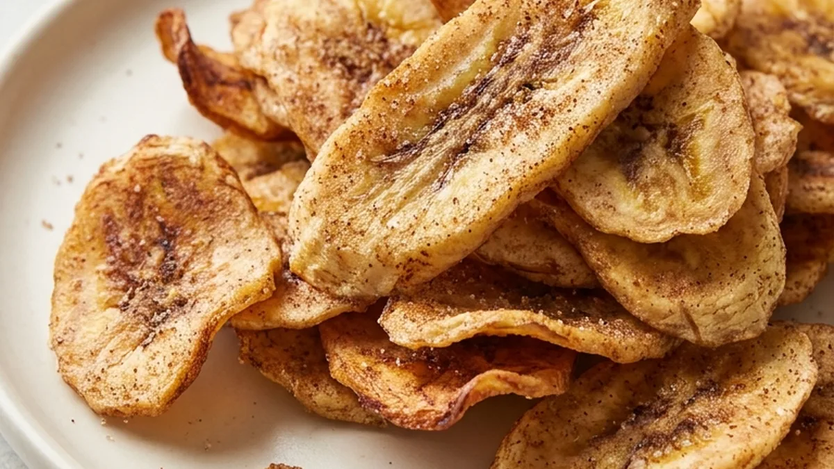 Cinnamon-Sugar Air Fryer Banana Chips
