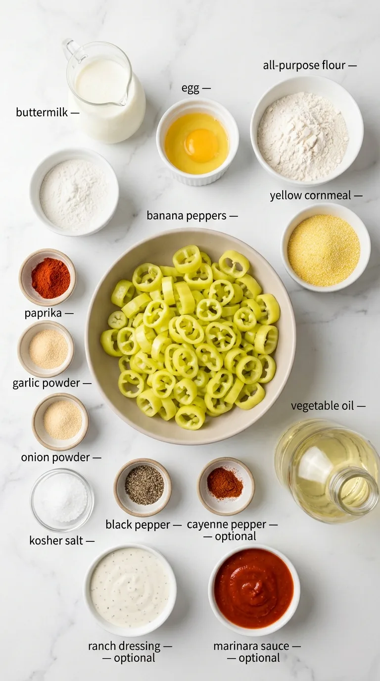 Crispy Fried Banana Peppers ingredients