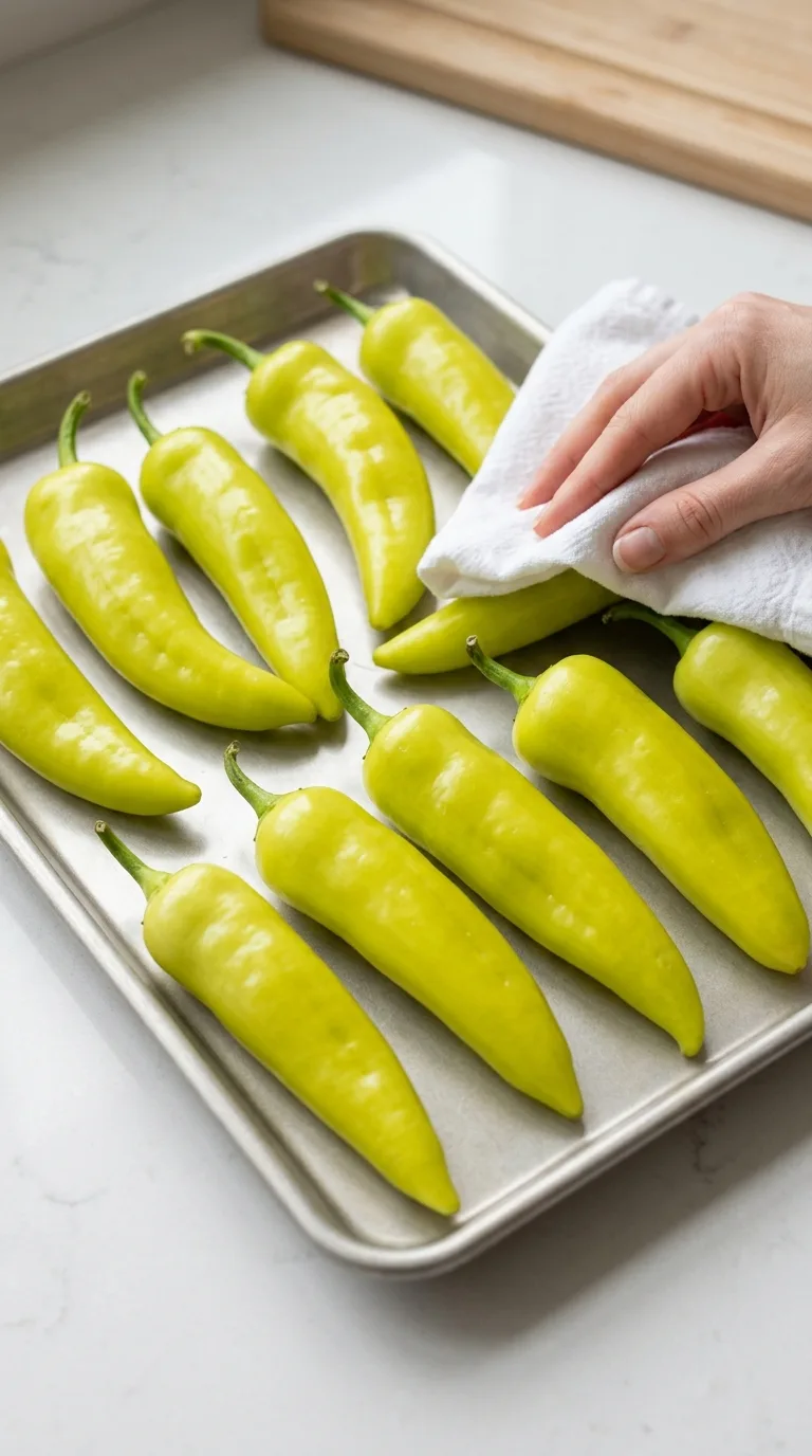 Crispy Fried Banana Peppers step 1