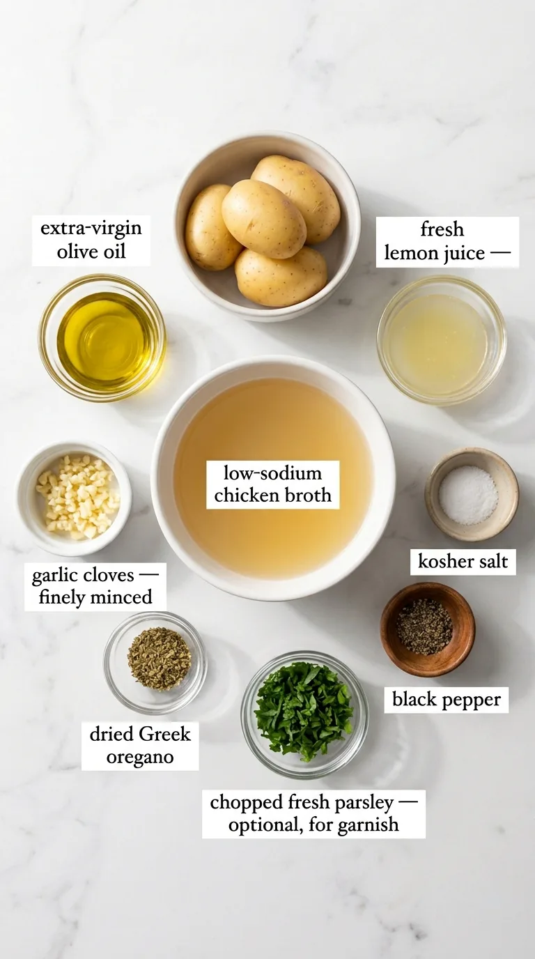 Crispy Greek Lemon Potatoes ingredients