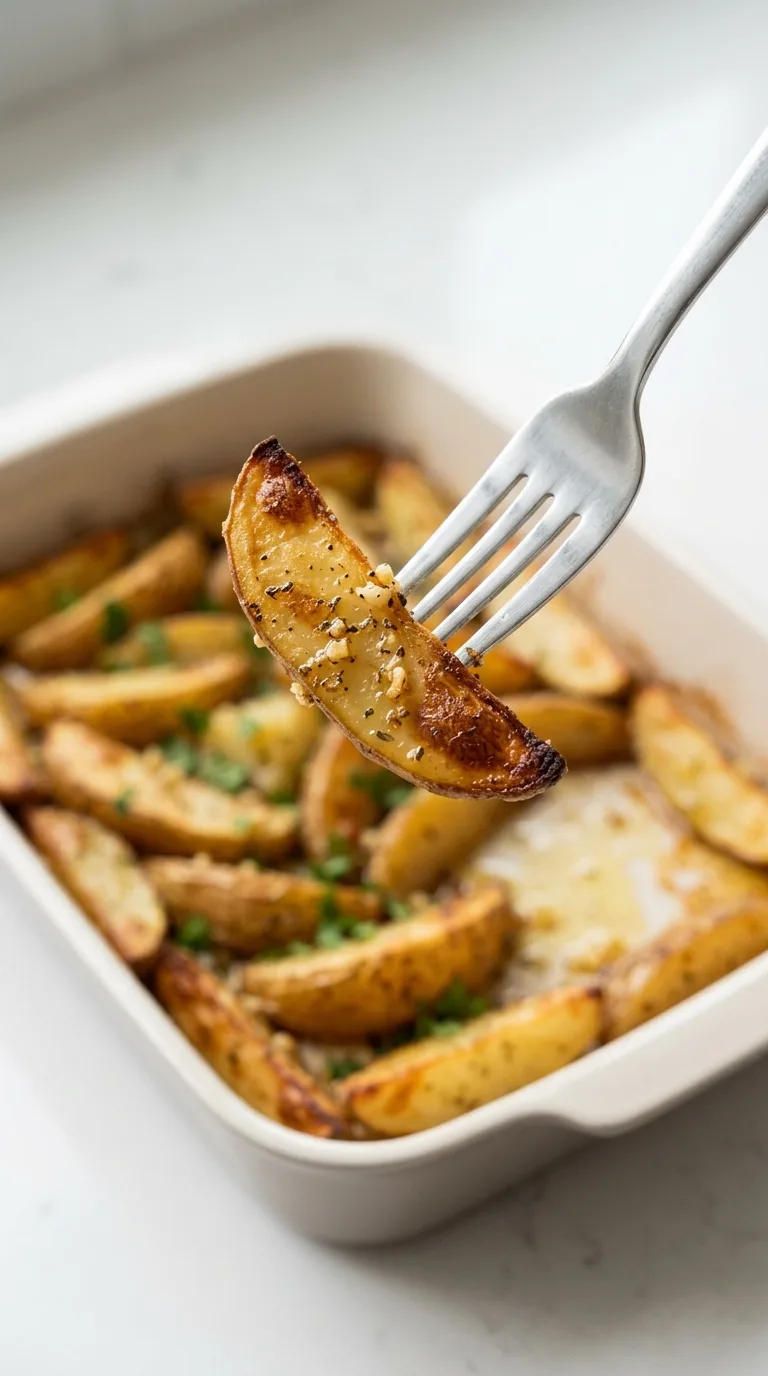 Crispy Greek Lemon Potatoes final dish