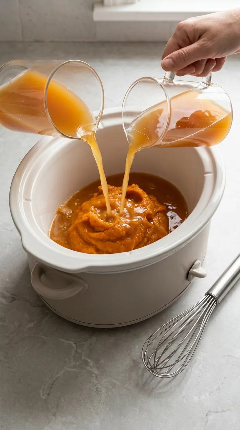 Crock Pot Pumpkin Apple Cider - Close Up Shot