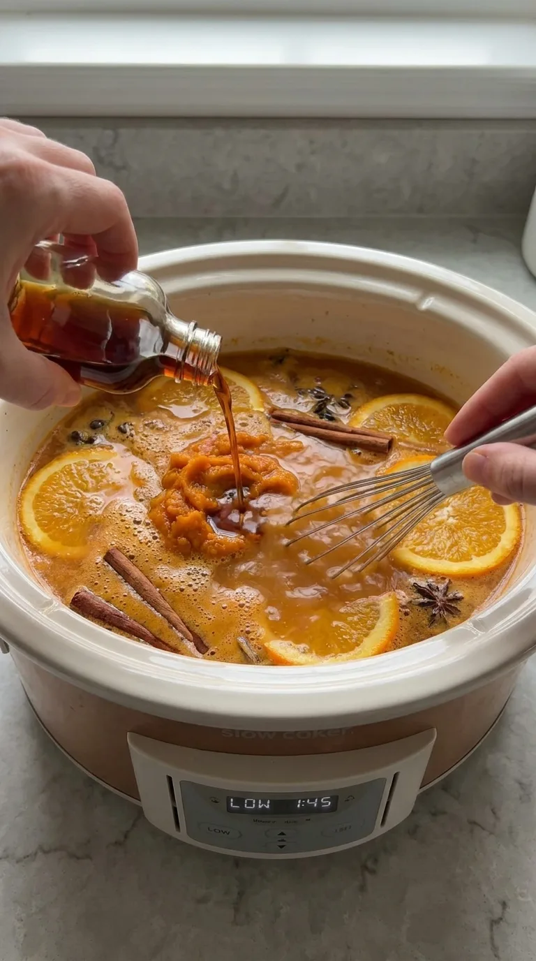 Crock Pot Pumpkin Apple Cider - Ingredients Layout