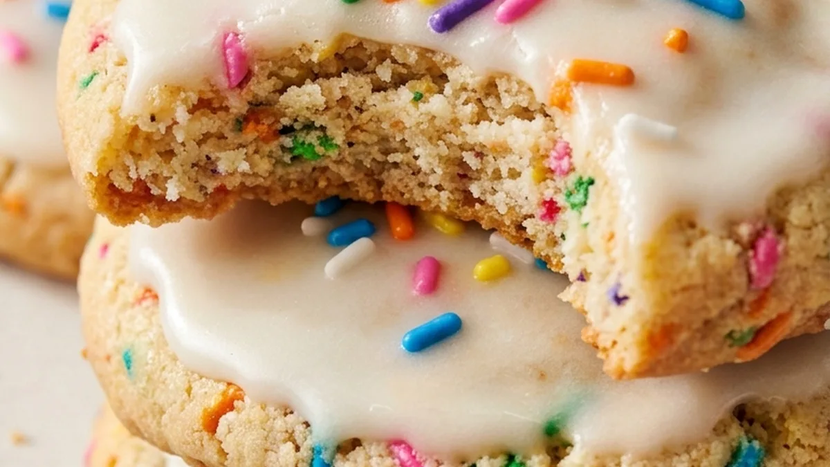Crumble Confetti Cookies finished recipe