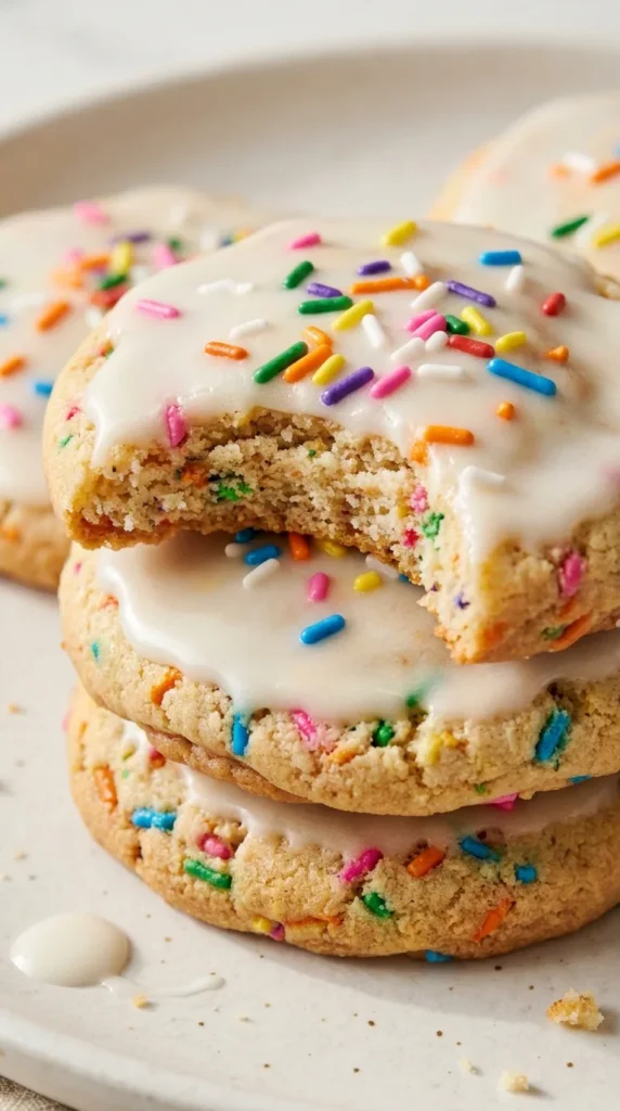 Crumble Confetti Cookies full finished recipe