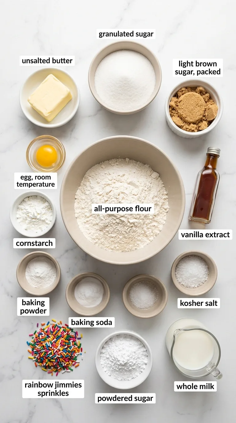 Crumble Confetti Cookies ingredients