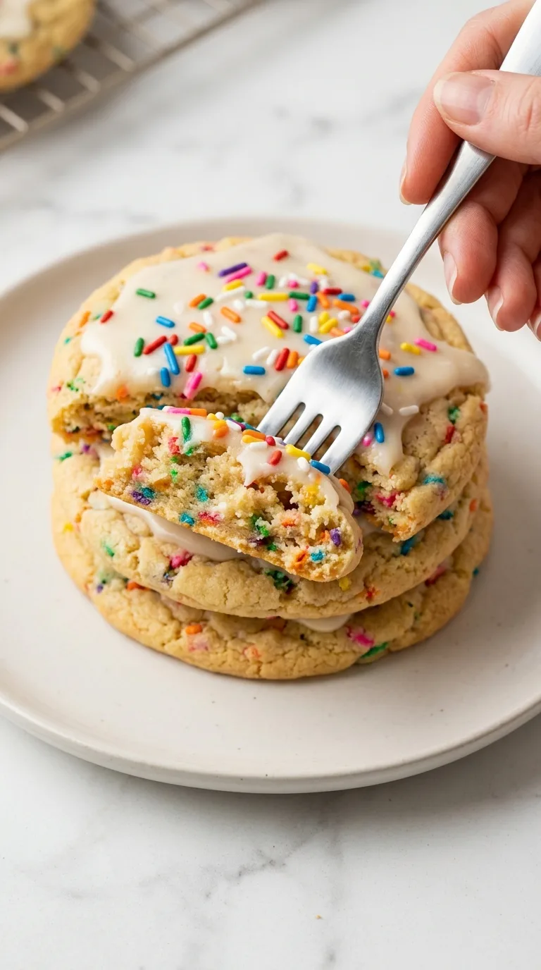 Crumble Confetti Cookies final dish