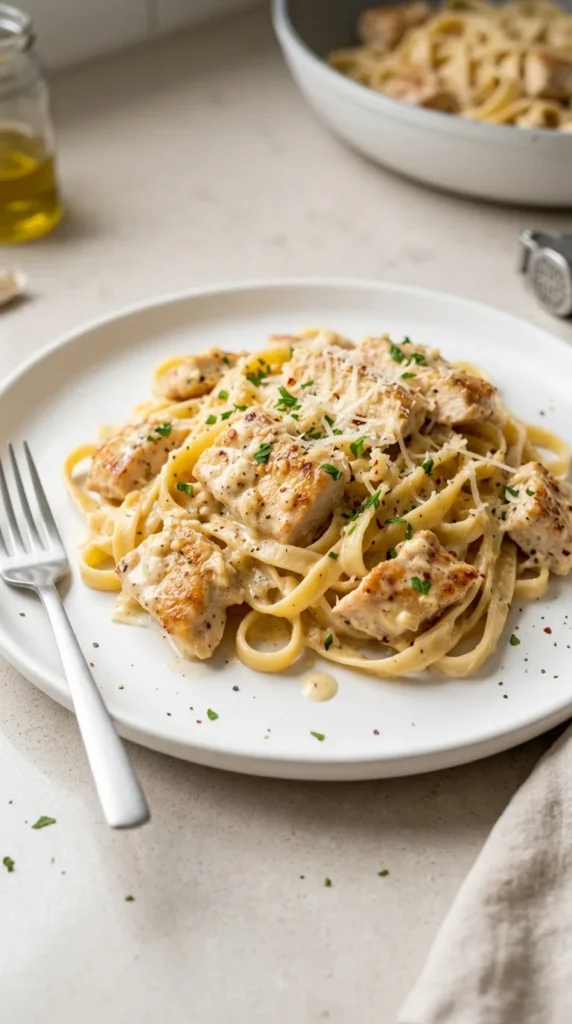Garlic Chicken Pasta full finished recipe