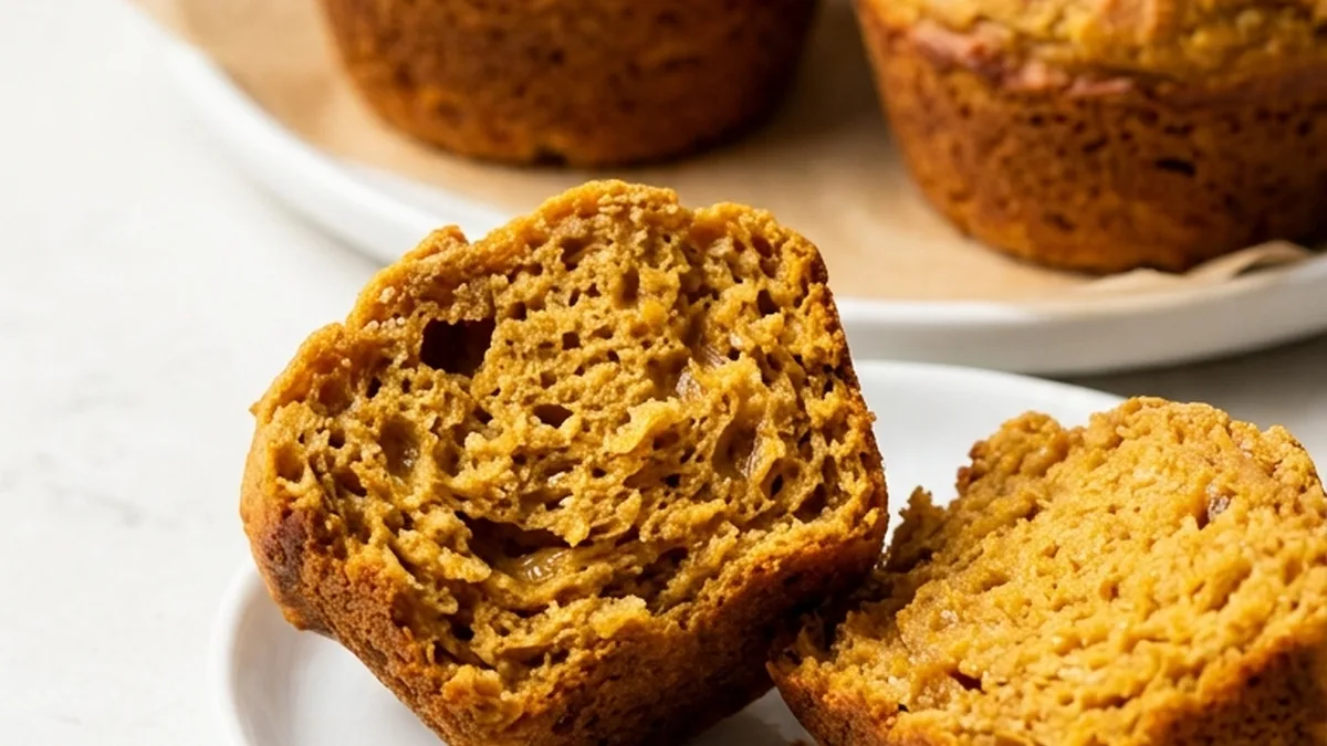 High Protein Pumpkin Muffins finished recipe