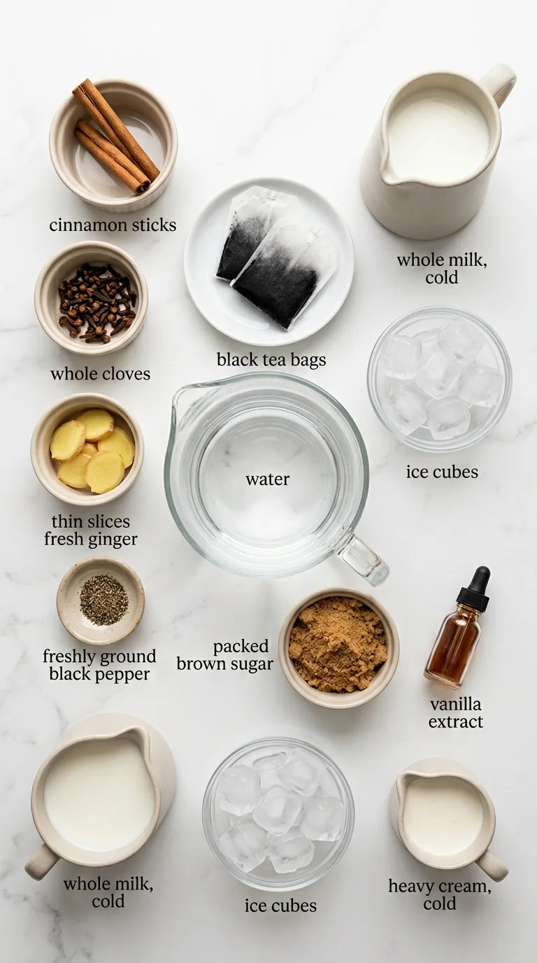 Iced Chai Tea Latte ingredients
