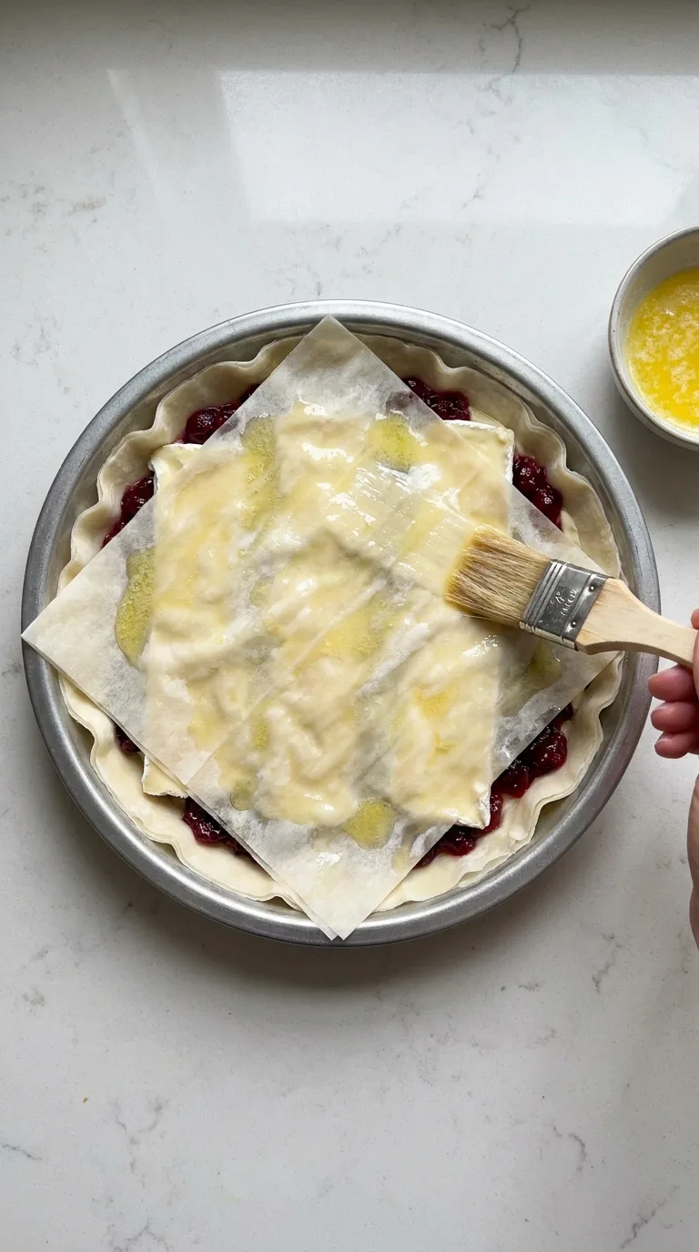 Layered Phyllo Pastry with Brie and Cranberry - Ready to Serve