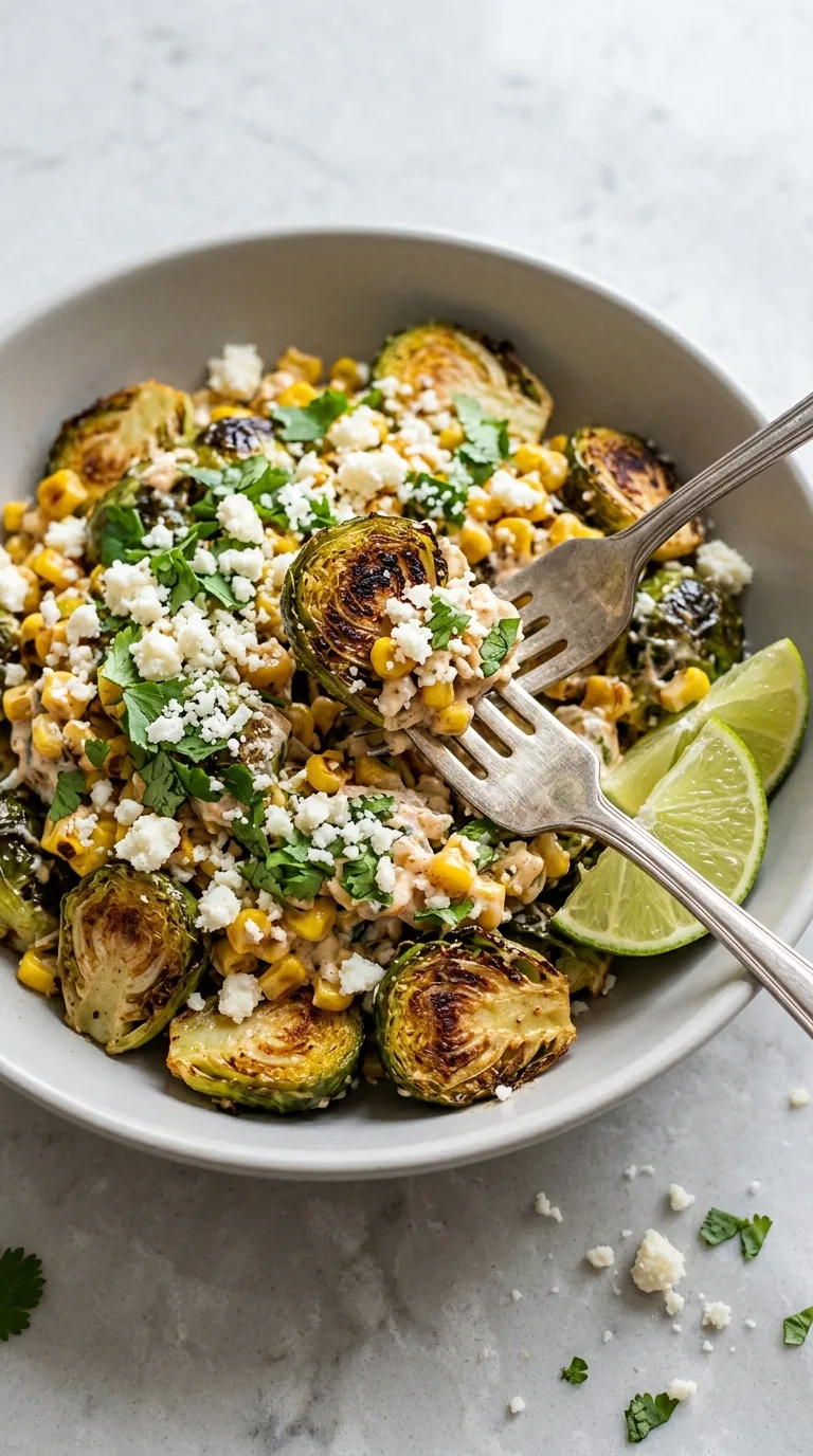 Mexican Street Corn Brussels Sprouts featured image