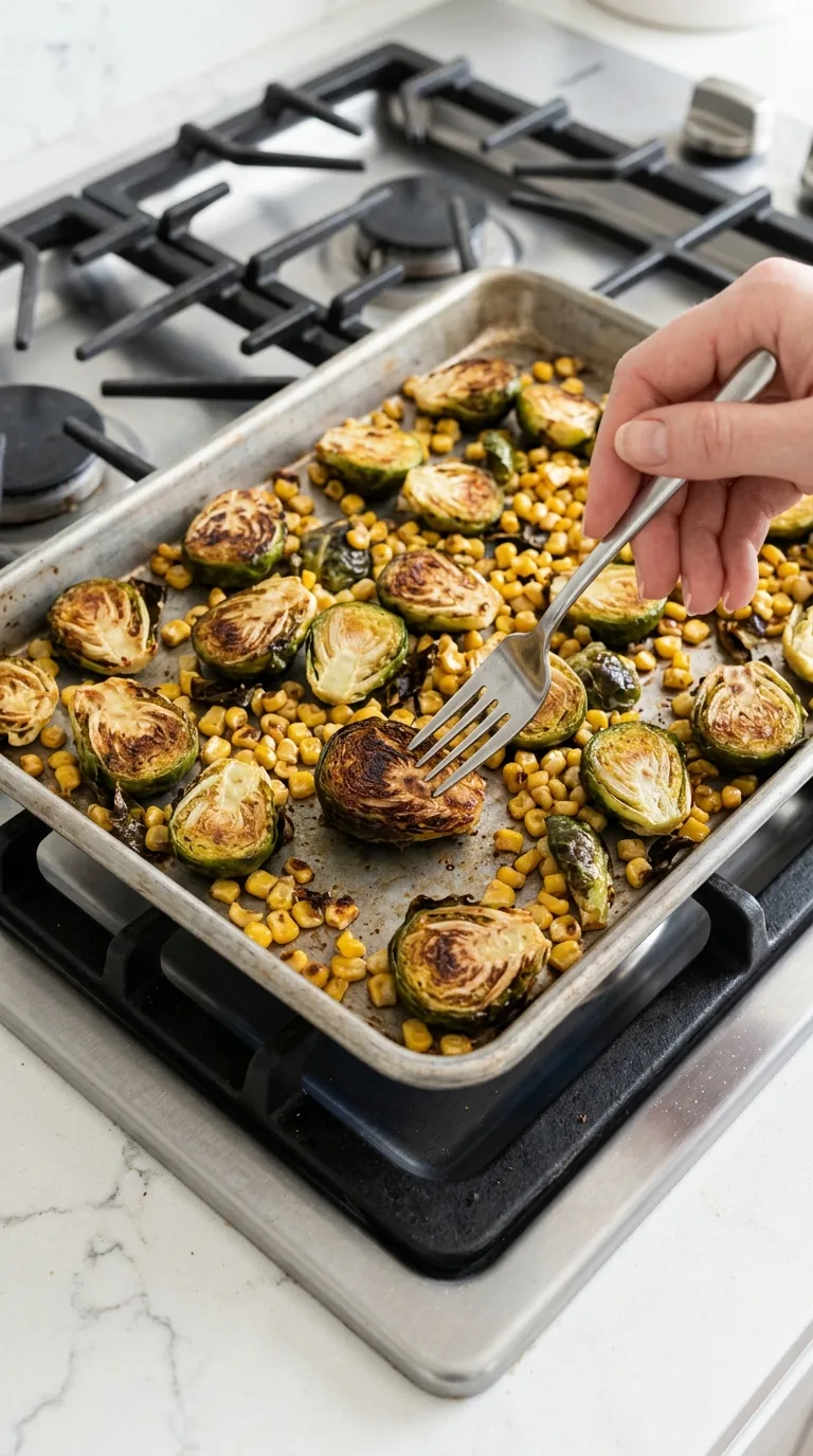 Mexican Street Corn Brussels Sprouts step 5