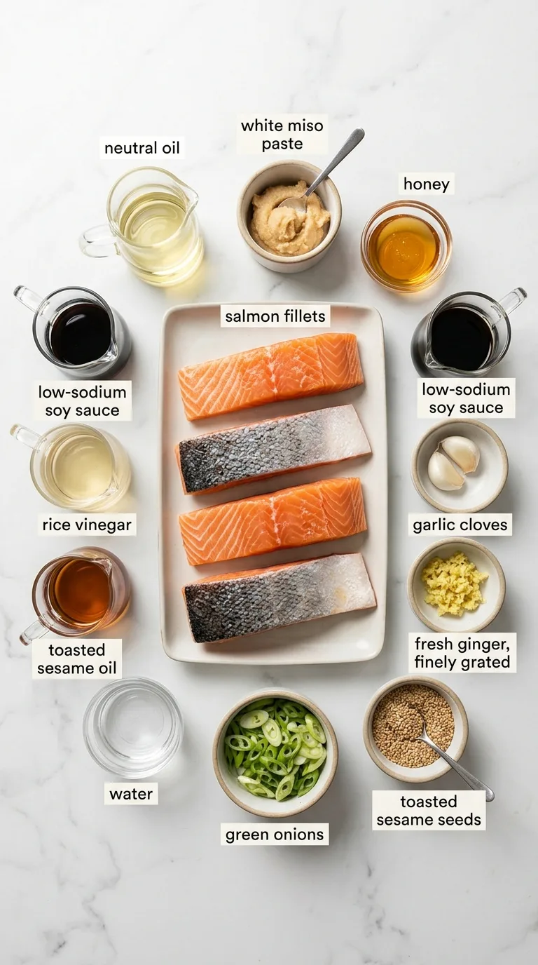 Miso Salmon ingredients
