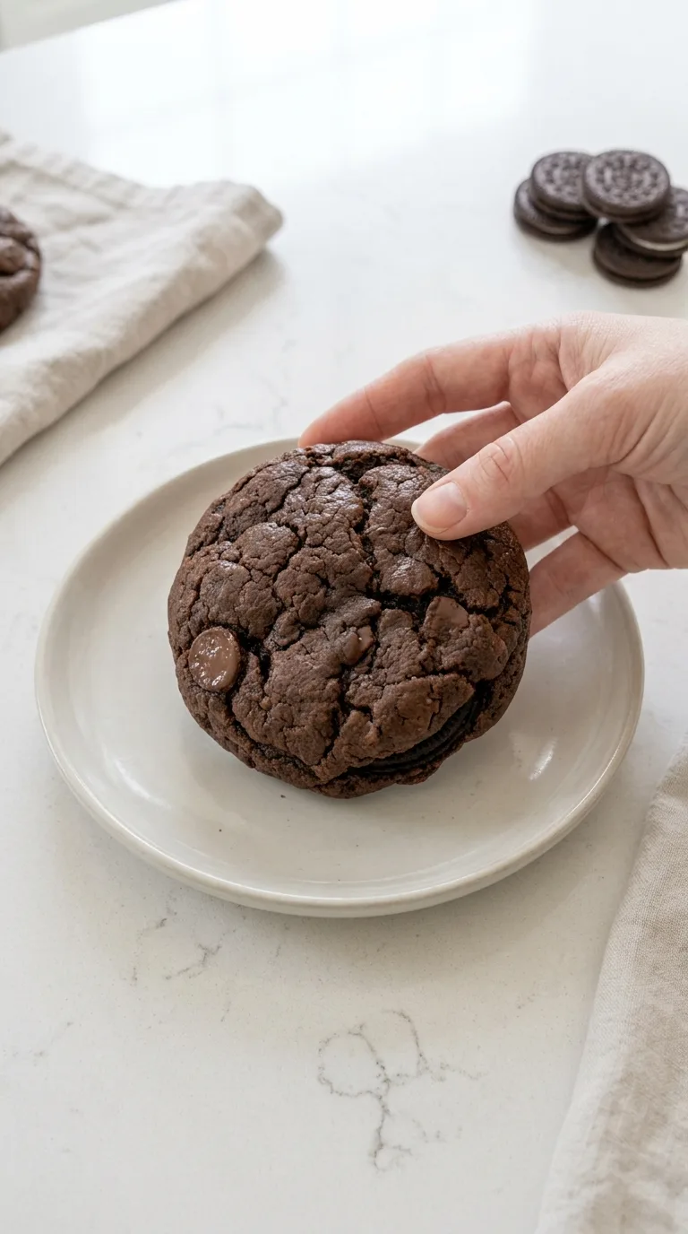 Oreo Stuffed Chocolate Cookies step 1