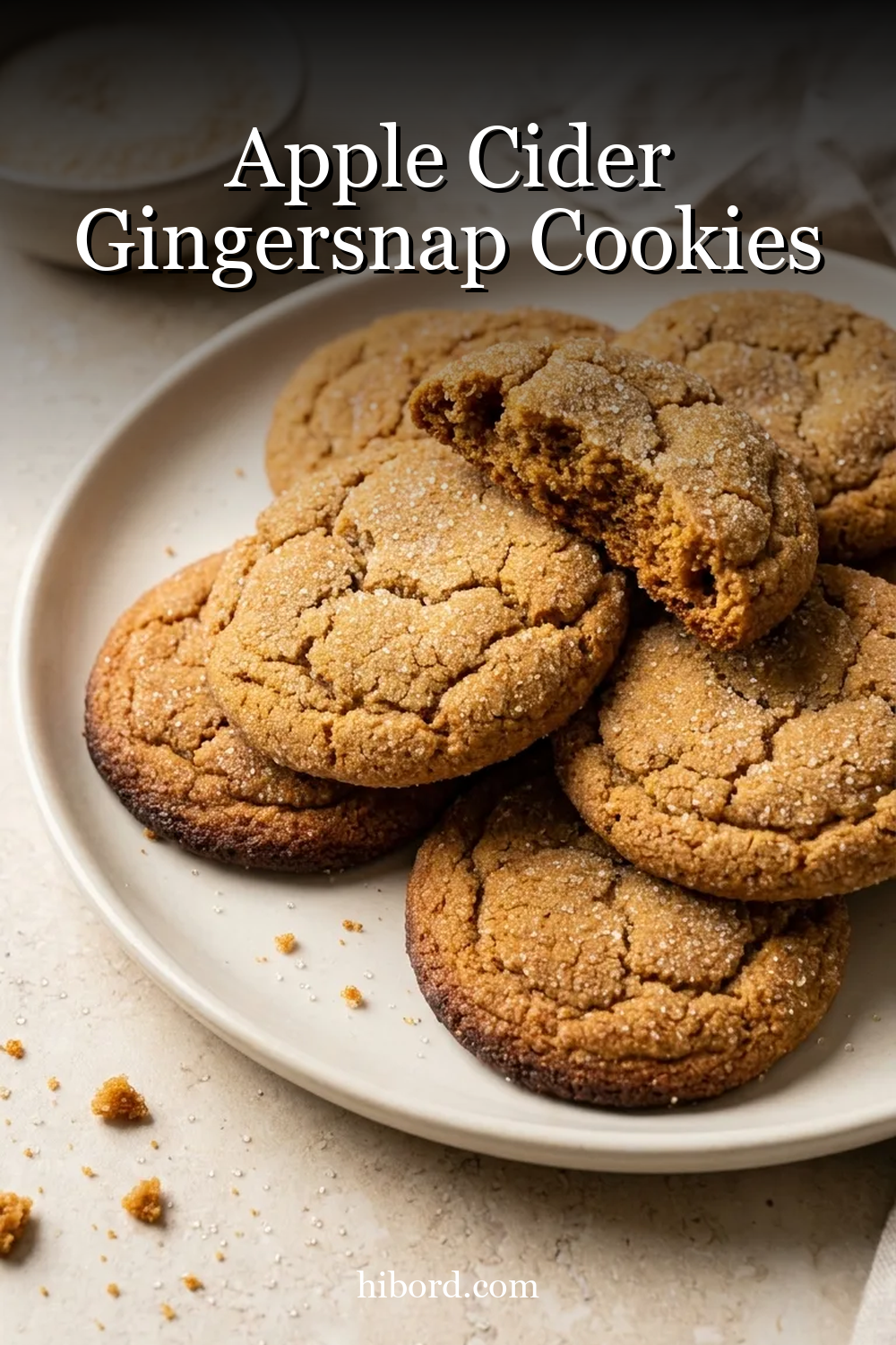 Apple Cider Gingersnap Cookies