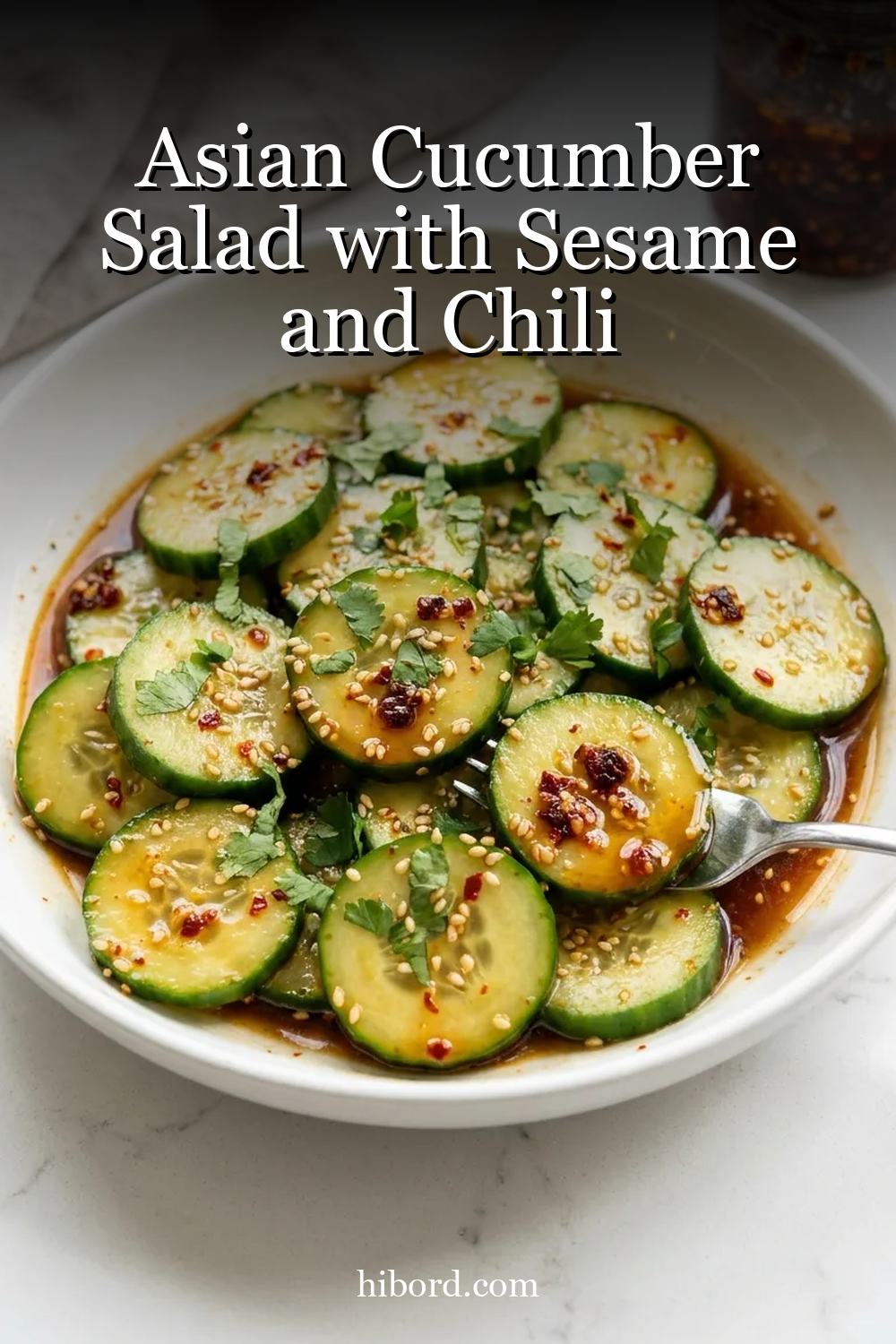 Asian Cucumber Salad with Sesame and Chili