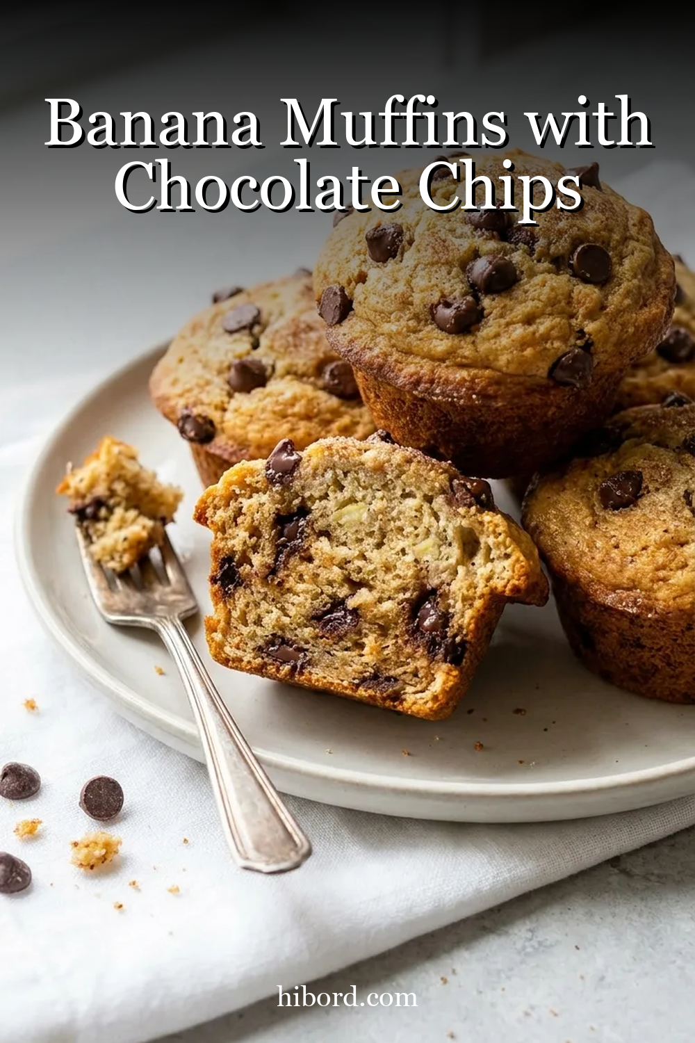 Banana Muffins with Chocolate Chips