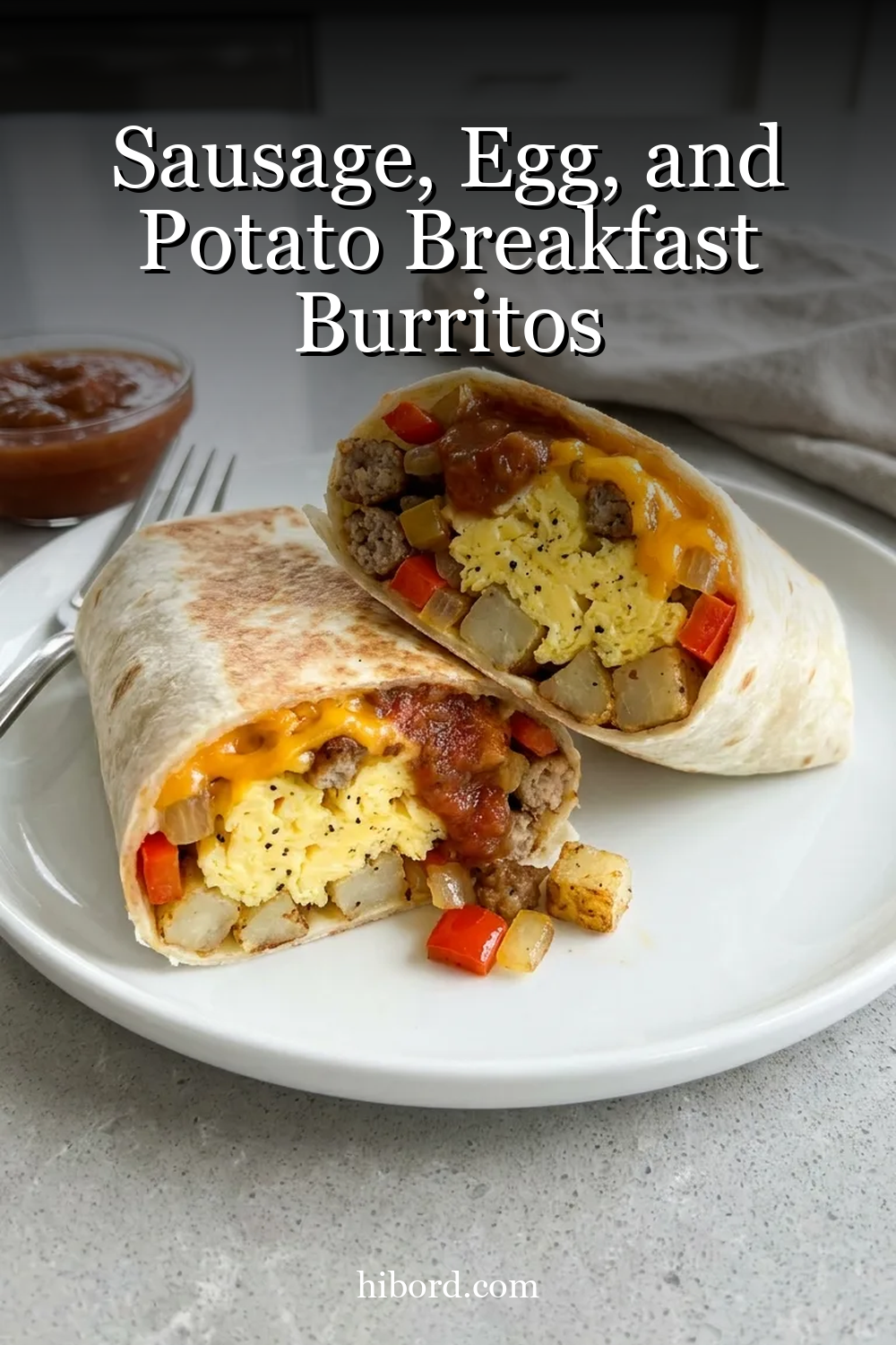 Sausage, Egg, and Potato Breakfast Burritos