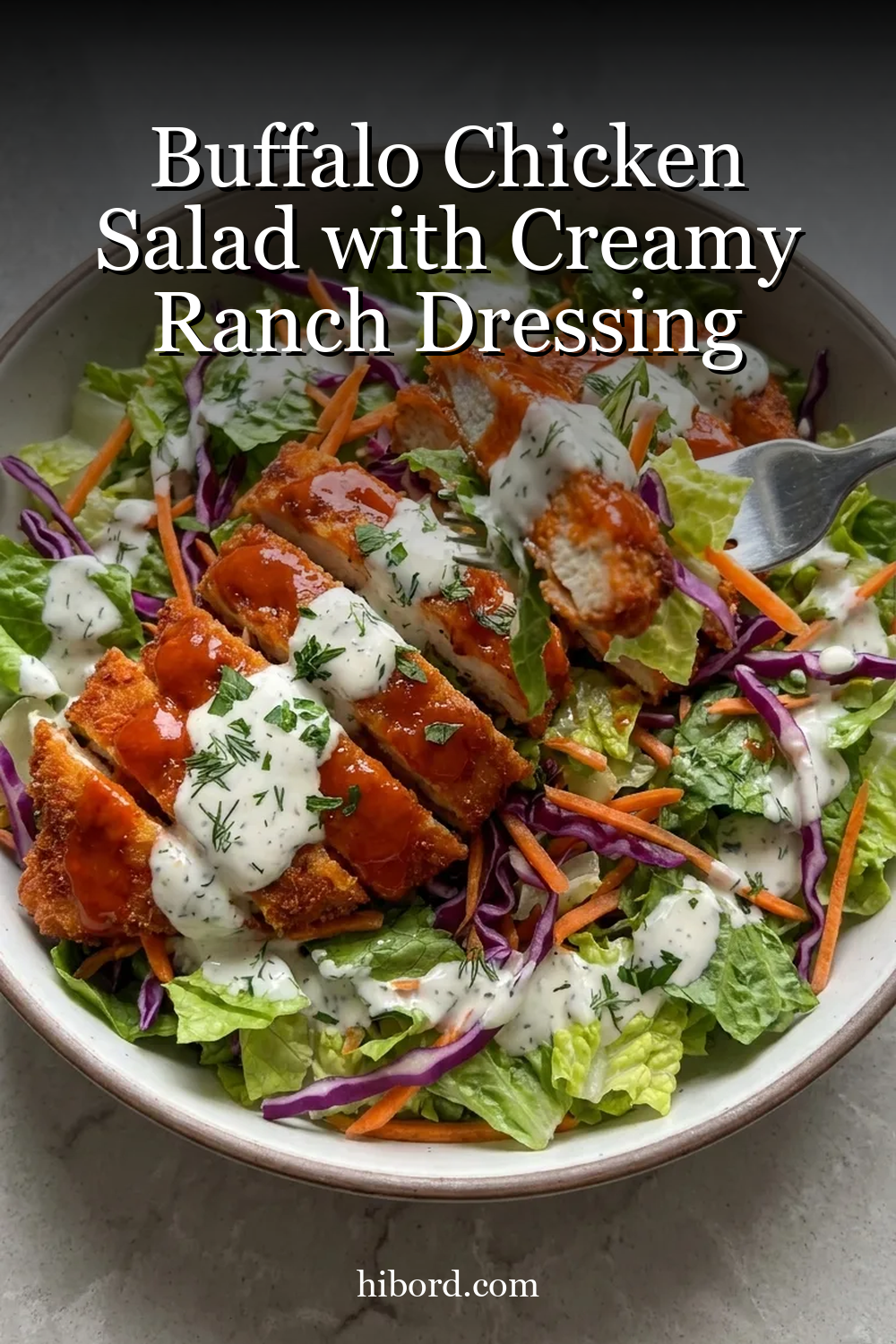 Buffalo Chicken Salad with Creamy Ranch Dressing