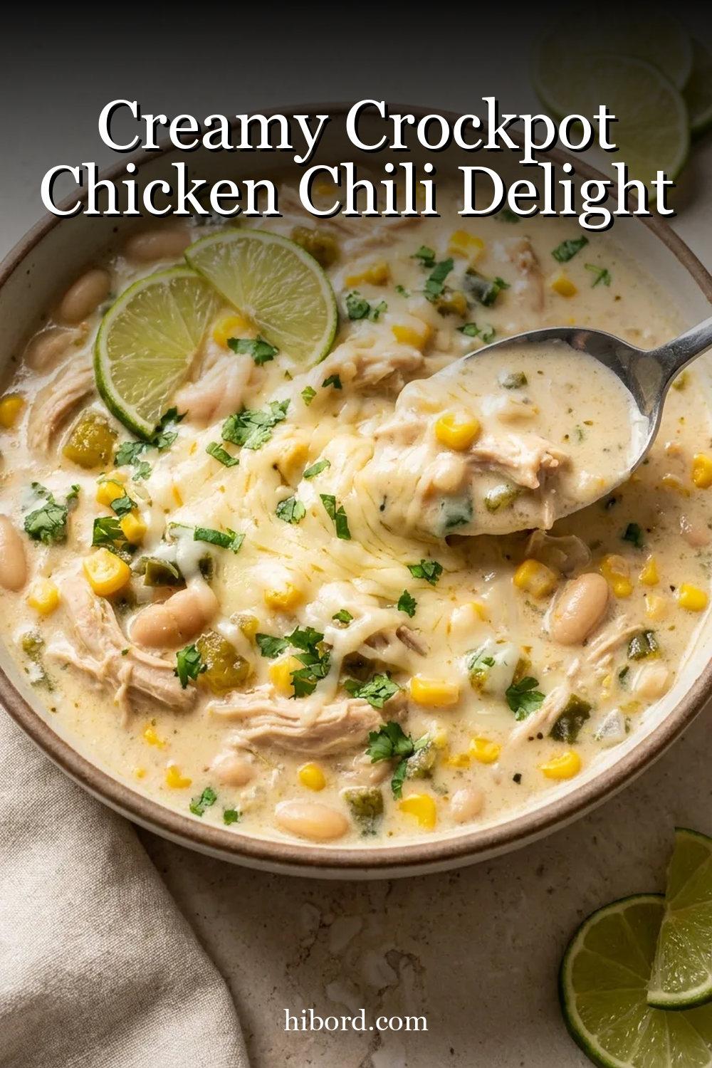Creamy Crockpot Chicken Chili Delight