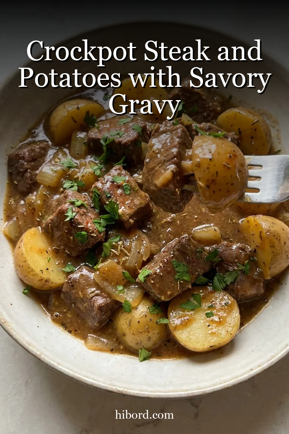 Crockpot Steak and Potatoes with Savory Gravy