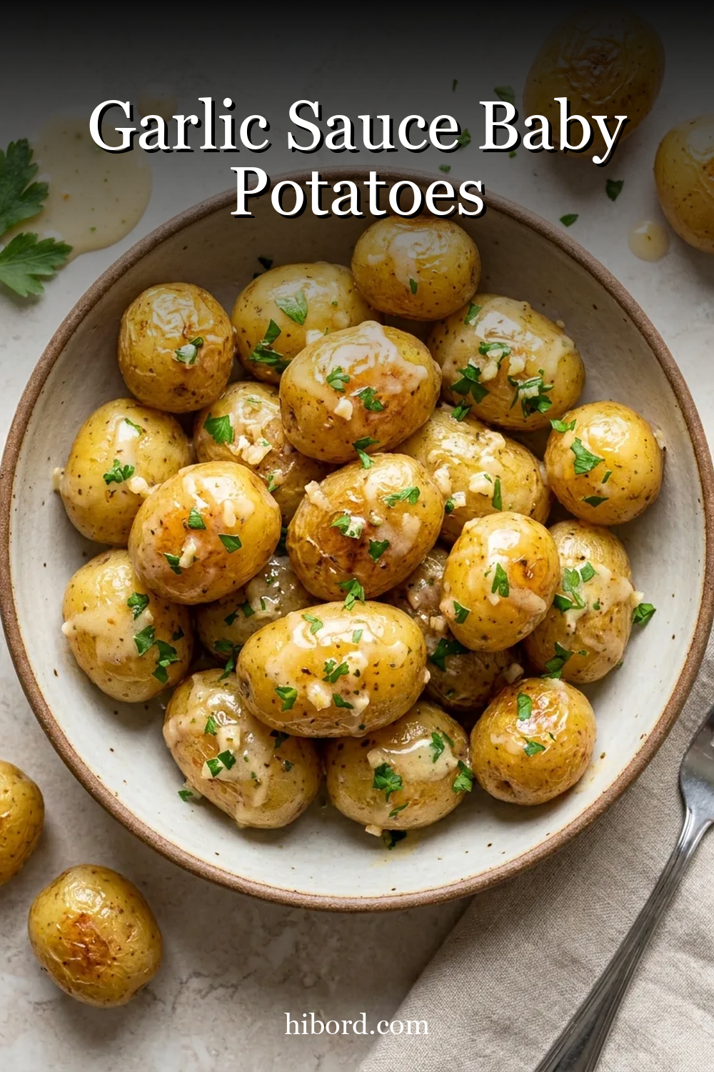 Garlic Sauce Baby Potatoes