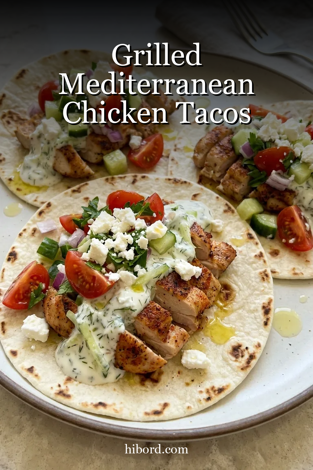 Grilled Mediterranean Chicken Tacos